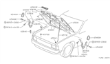 Diagram for Nissan Hardbody Pickup (D21) Hood - 65100-92G30