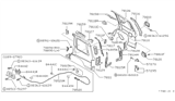 Diagram for 1995 Nissan Pathfinder Fuel Door - 78830-98G05