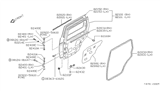 Diagram for 1995 Nissan Pathfinder Door Hinge - 82404-20G00