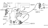 Diagram for 2020 Nissan NV Rear Passenger Door Handle Latch - 82500-9SG0A