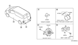 Diagram for 2014 Nissan NV Parking Assist Distance Sensor - 25994-9SA0A