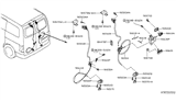 Diagram for 2015 Nissan NV Rear Passenger Door Handle Latch - 90504-3LM5D