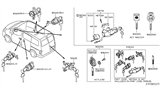 Diagram for 2021 Nissan NV Door Lock Cylinder - K0600-3LM2D