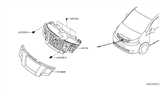 Diagram for 2017 Nissan NV Grille - 62382-3LM0A