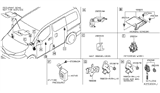 Diagram for Nissan NV Air Bag Control Module - 98820-9SE9A