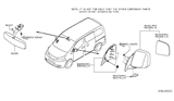 Diagram for 2018 Nissan NV Car Mirror - 96321-3LM0C