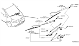 Diagram for Nissan NV Wiper Blade - 28890-2DU0A