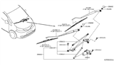 Diagram for 2018 Nissan NV Wiper Arm - 28881-3LM0A