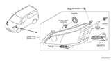 Diagram for 2018 Nissan NV Headlight - 26060-3LM0A