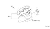 Diagram for 2014 Nissan NV Steering Column Cover - 48470-3LM1A