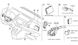 Diagram for 2017 Nissan NV Body Control Module - 284B2-3LM0A