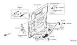 Diagram for Nissan NV Door Striker - 82570-1PA2B