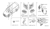 Diagram for 2013 Nissan NV Door Jamb Switch - 25141-9JB0A