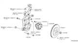 Diagram for 2013 Nissan NV Spindle Nut - 08911-2461A