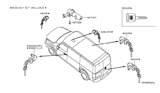 Diagram for 2015 Nissan NV Door Lock Cylinder - K0600-1PA1A