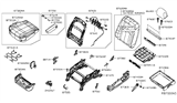Diagram for 2012 Nissan NV Seat Cover - 87670-1PF1A