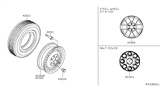 Diagram for 2018 Nissan NV Wheel Cover - 40342-1PG0A