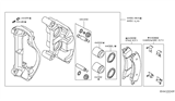 Diagram for 2013 Nissan NV Brake Caliper - 44011-1PA1A