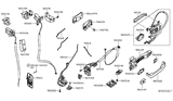 Diagram for Nissan Altima Rear Door Striker - 80570-ZP50A