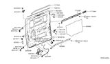 Diagram for 2018 Nissan NV Door Striker - 82430-1PA0A