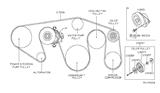 Diagram for Nissan Serpentine Belt - 11720-EA200