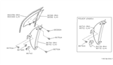 Diagram for 1993 Nissan Axxess Window Regulator - 80701-30R00