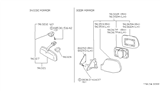 Diagram for 1992 Nissan Axxess Mirror Cover - 96329-30R01