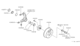 Diagram for 1993 Nissan Axxess Wheel Bearing - 43202-40R01