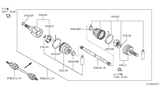 Diagram for 1991 Nissan Axxess Axle Shaft - 39601-64E00