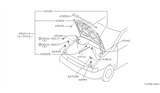 Diagram for 1994 Nissan Axxess Lift Support - 65771-30R00