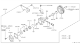 Diagram for 1990 Nissan Axxess Power Steering Pump - 49110-30R00