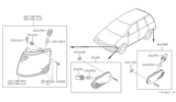 Diagram for 1992 Nissan Sentra Light Socket - 26255-30R00