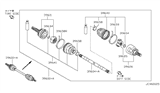 Diagram for 1990 Nissan Axxess Axle Shaft - 39600-40R00