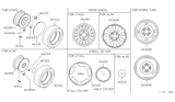 Diagram for Nissan Axxess Spare Wheel - 40300-40R26