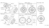 Diagram for 1990 Nissan Axxess Spare Wheel - 40300-40R26