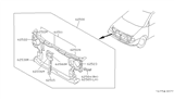 Diagram for 1992 Nissan Axxess Radiator Support - 62552-30R10