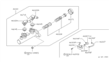 Diagram for 1990 Nissan Axxess Brake Master Cylinder Reservoir - 46010-30R20