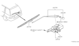 Diagram for 1992 Nissan Axxess Wiper Arm - 28780-30R00