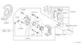 Diagram for 1990 Nissan Axxess Brake Caliper - 41001-32R00