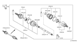 Diagram for 1992 Nissan Axxess Axle Shaft - 39704-64E00