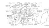 Diagram for Nissan Axxess Door Moldings - 82820-30R00