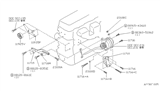 Diagram for Nissan Stanza Alternator Bracket - 11710-30R00