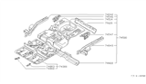 Diagram for 1982 Nissan Datsun 310 Floor Pan - 74300-M6660