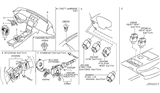 Diagram for 2006 Nissan 350Z Hazard Warning Switch - 25290-CF40B