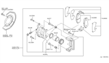 Diagram for Nissan 350Z Brake Caliper Repair Kit - 41001-CM40A