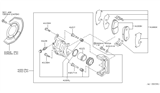 Diagram for 2005 Nissan 350Z Brake Pad Set - 41060-EG090