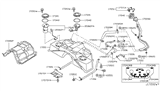 Diagram for Nissan 350Z Fuel Tank Strap - 17406-AL500