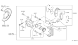 Diagram for 2003 Nissan 350Z Brake Caliper - 41001-CD000