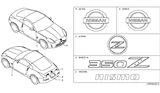 Diagram for 2004 Nissan 350Z Emblem - 63890-CD000