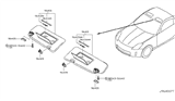 Diagram for Nissan 350Z Sun Visor - 96400-CF56A